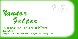 nandor felter business card